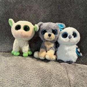 3 beanie babies